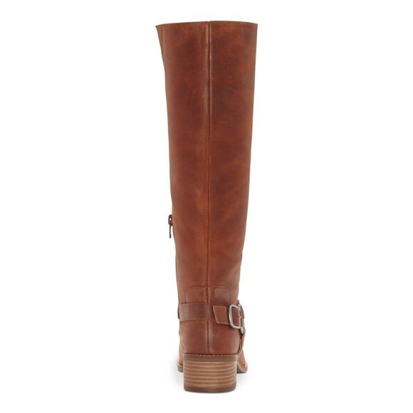 NWT LUCKY BRAND Womens Brown Moto Karesi Almond Toe Leather Riding Boot 7.5 M - Picture 3 of 5